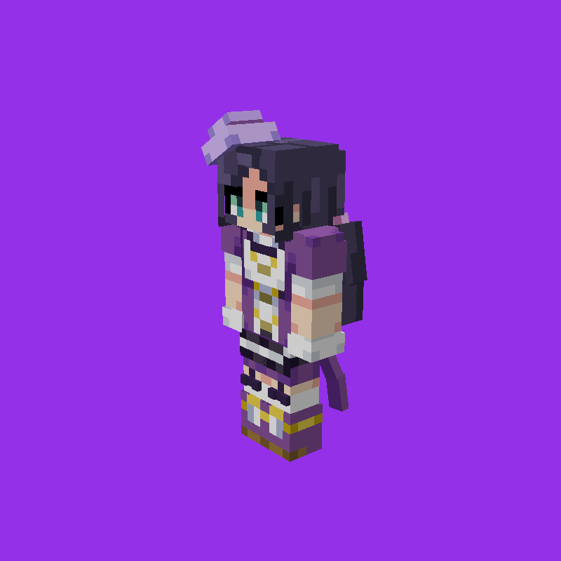 A custom Minecraft model of Nozomi Tojo from Love Live!